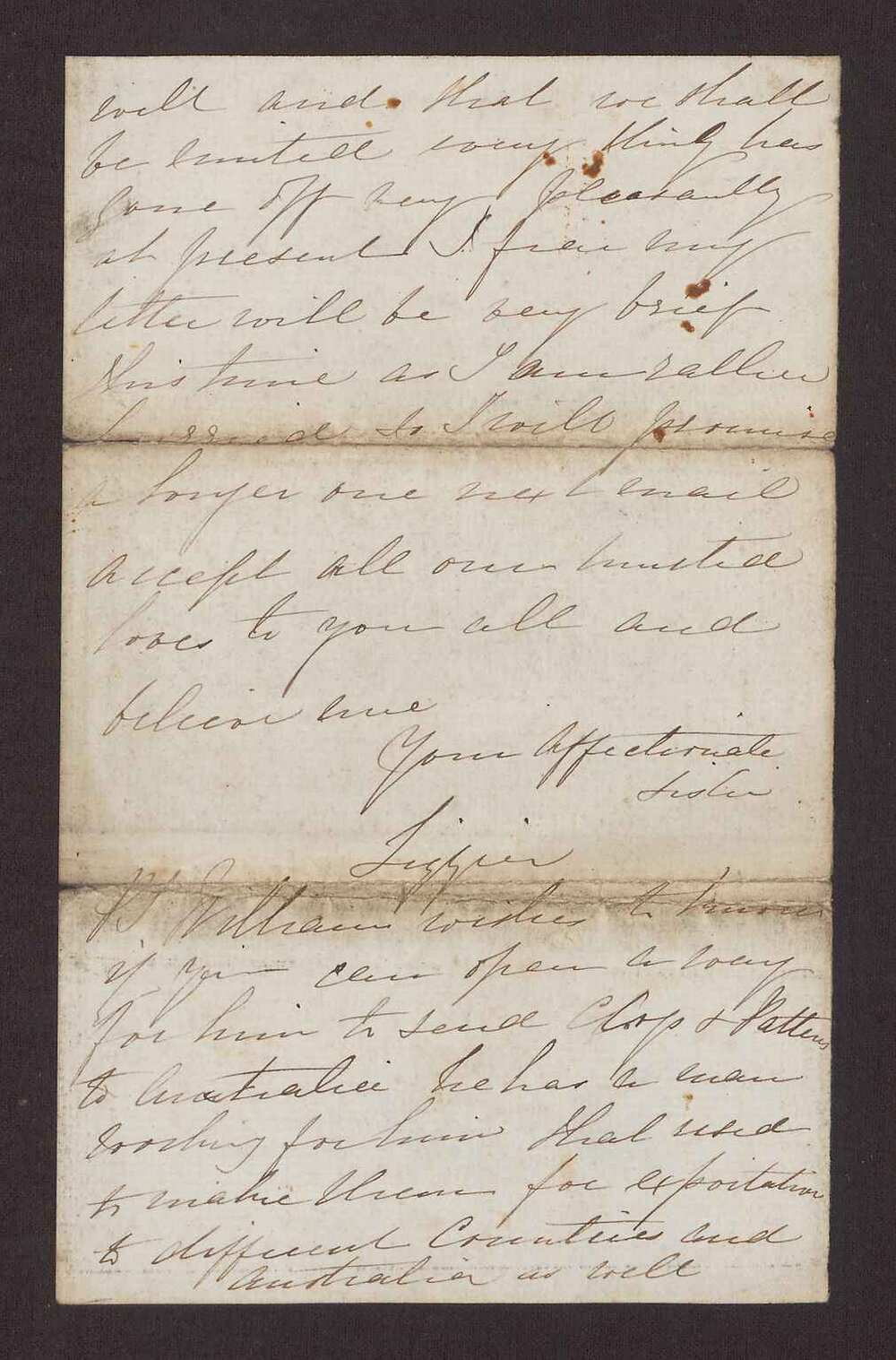 [Letters between Charles Foreman and his family in Britain, 80 of 83]