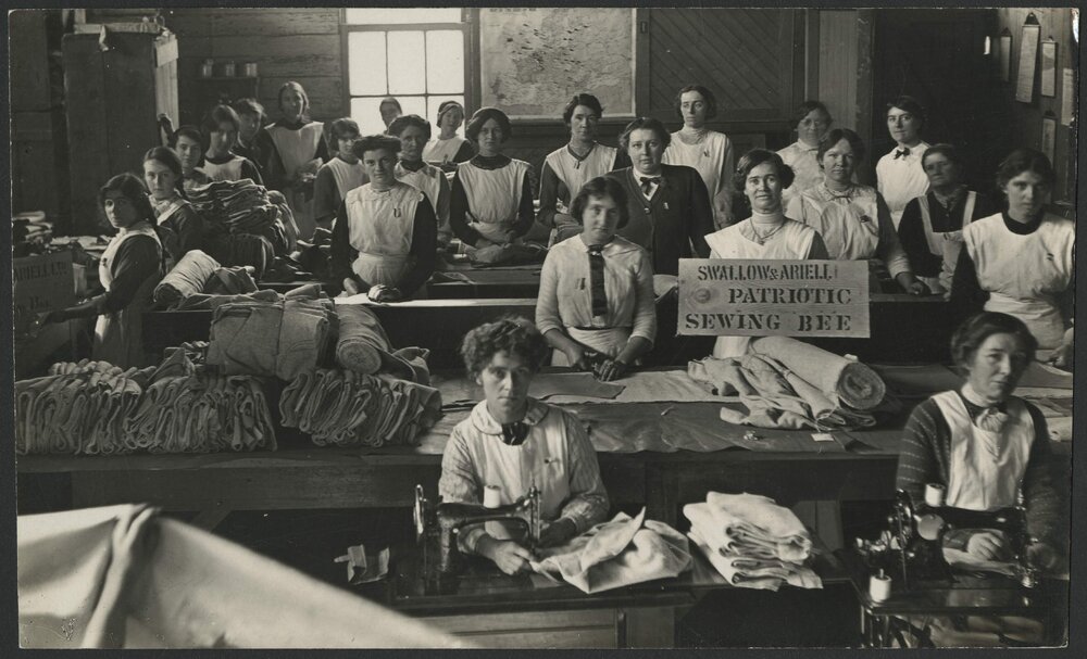 Swallow and Ariell Patriotic Sewing Bee