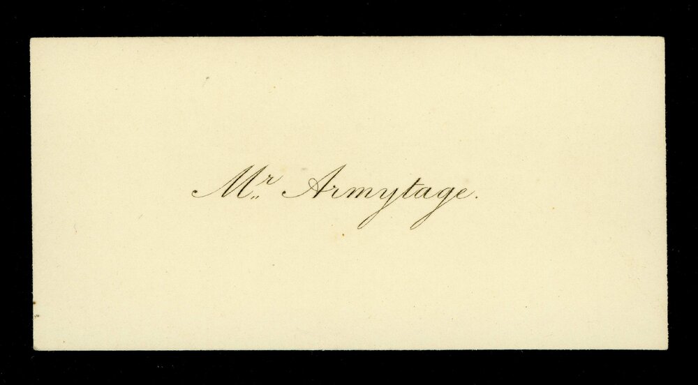 Mr Armytage calling card