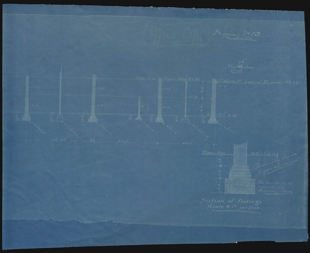 [Architectural drawing for the Rialto building]