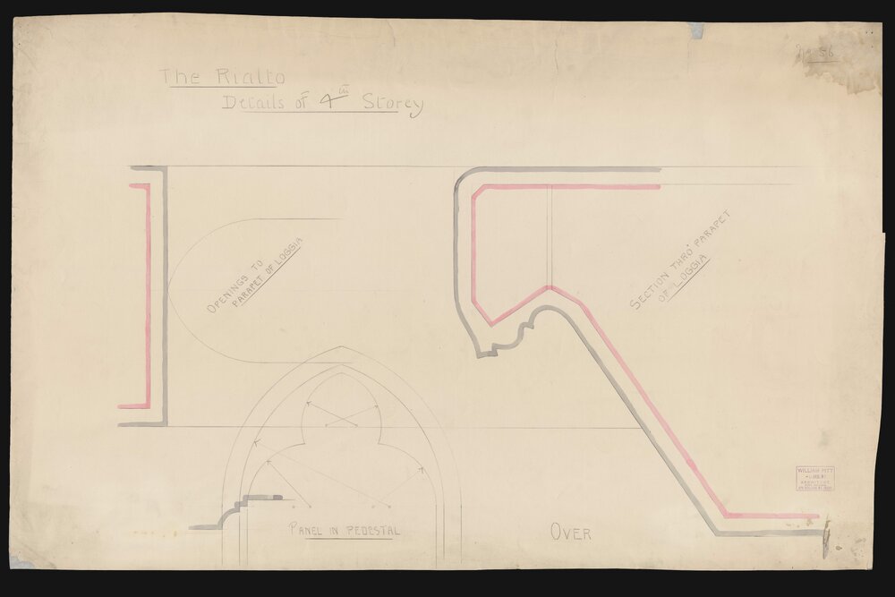 The Rialto - details of 4th storey