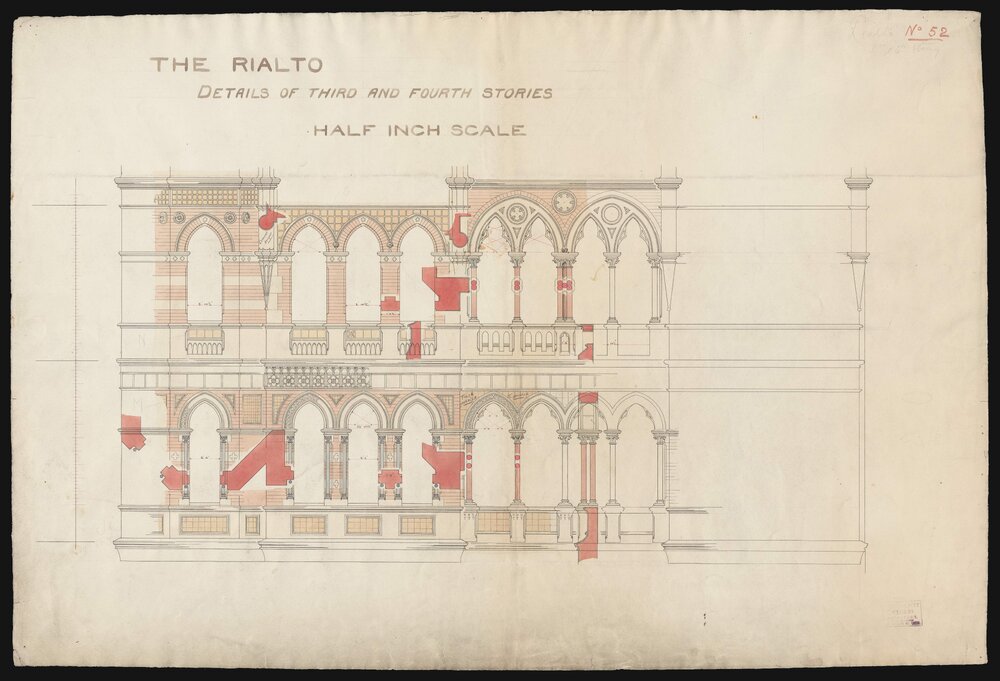 The Rialto - Details of third and fourth stories