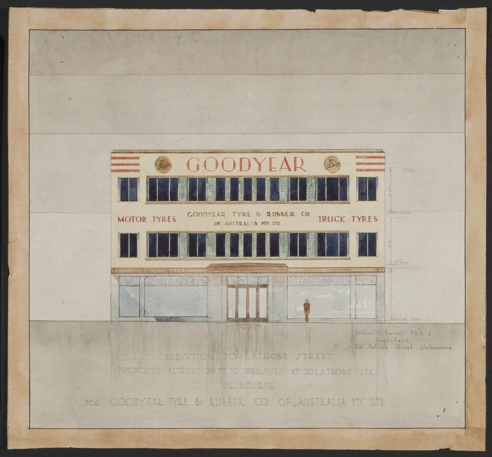 Proposed Alteration to Premises at 20 Latrobe St Melbourne for Goodyear Tyre and Rubber Co. of Australia Pty Ltd