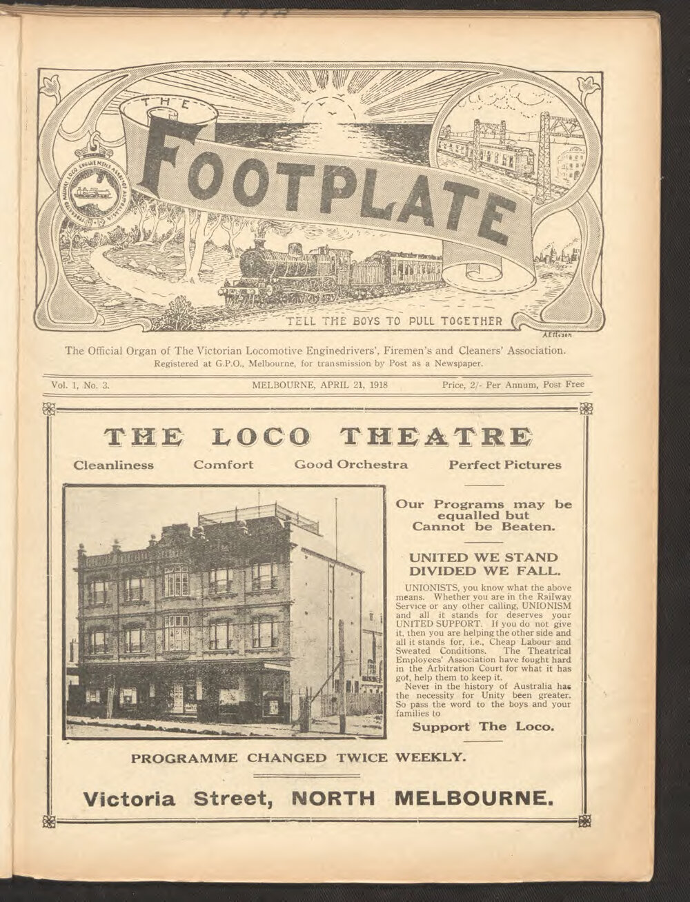 The Footplate: vol. 1, no. 3 (April, 1918)