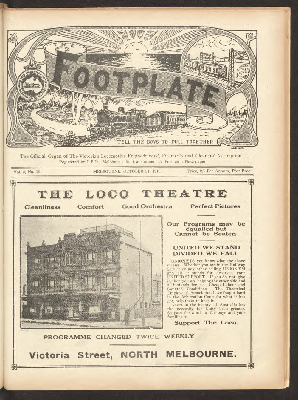The Footplate: vol. 2, no. 10 (October, 1919)