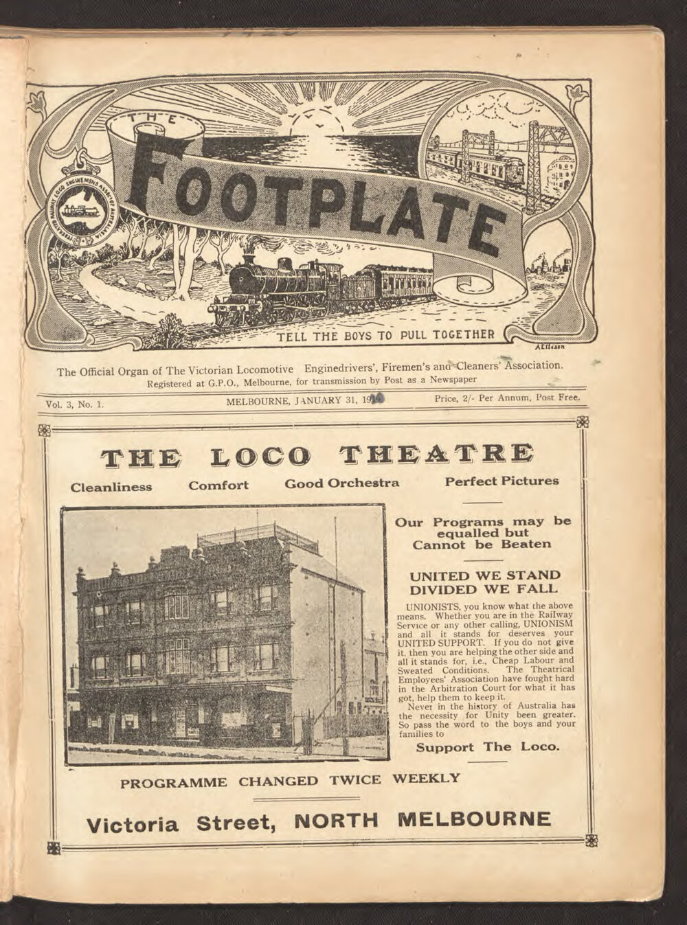 The Footplate: vol. 3, no. 1 (January, 1920)