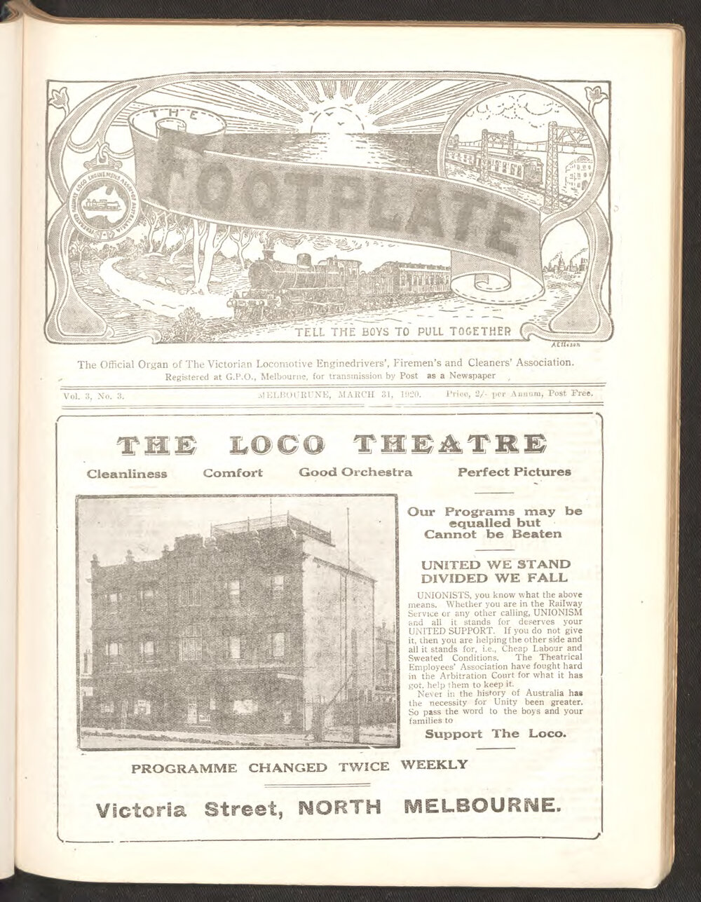 The Footplate: vol. 3, no. 3 (March, 1920)