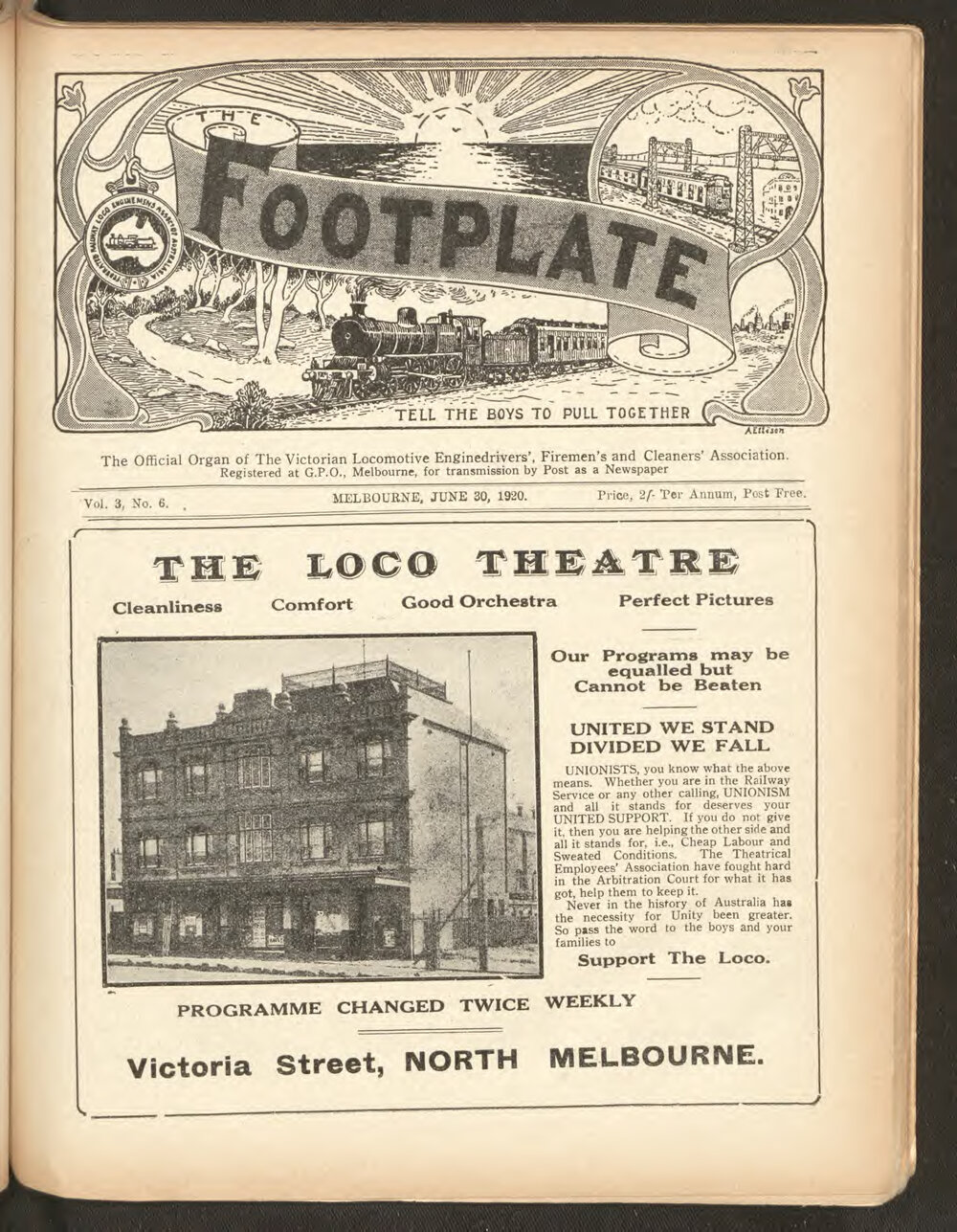 The Footplate: vol. 3, no. 6 (June, 1920)