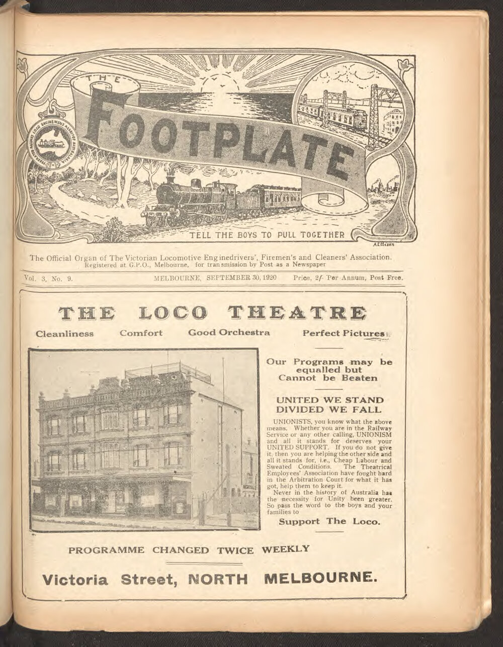 The Footplate: vol. 3, no. 9 (September, 1920)