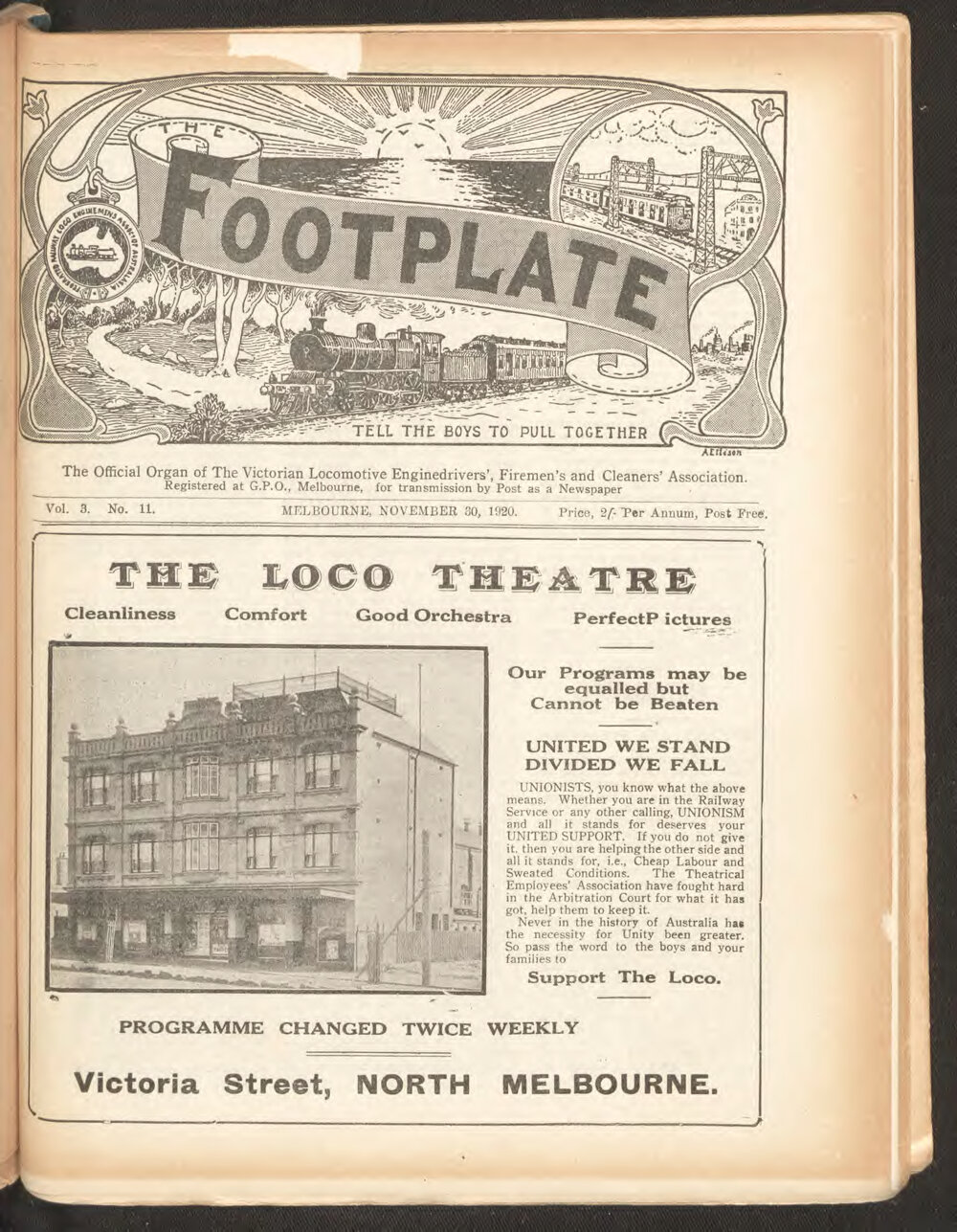 The Footplate: vol. 3, no. 11 (November, 1920)