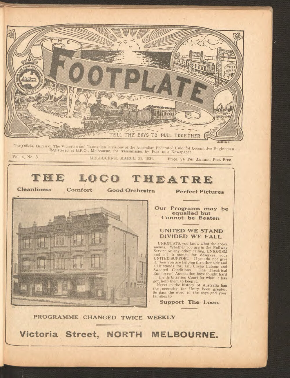 The Footplate: vol. 4, no. 3 (March, 1921)