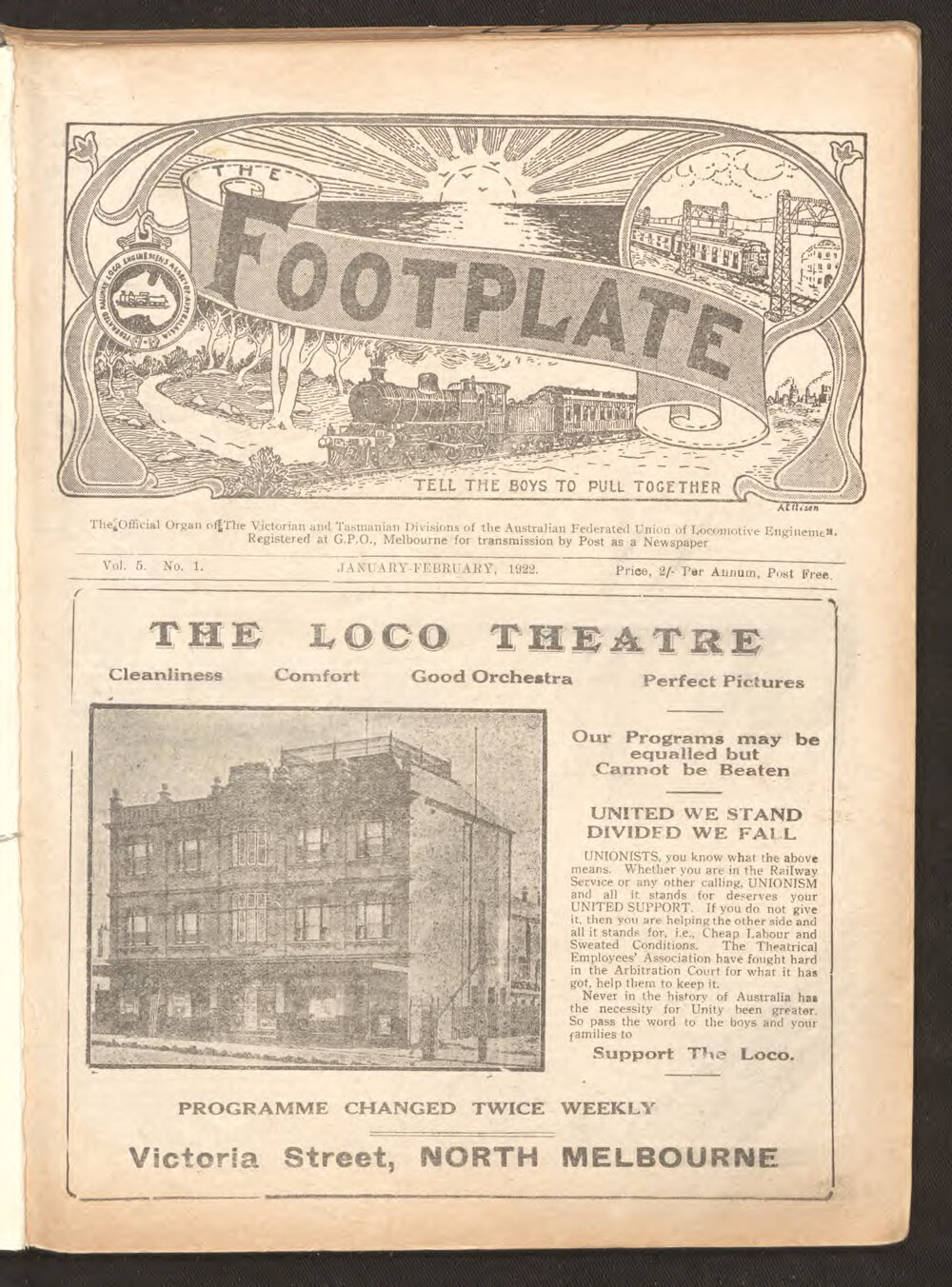 The Footplate: vol. 5, no. 1 (January-February, 1922)