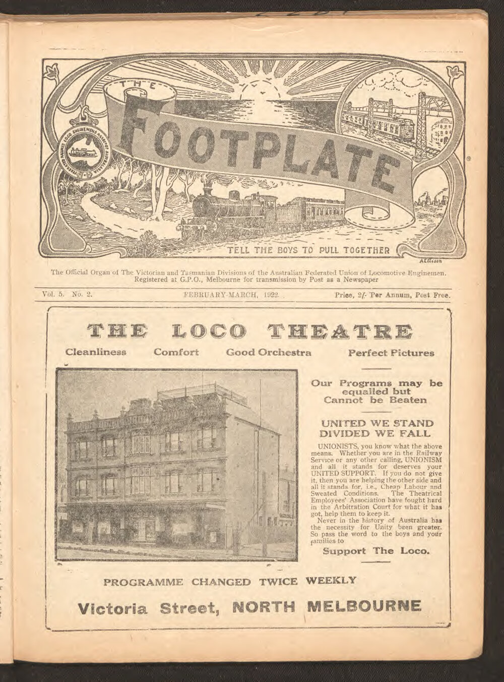 The Footplate: vol. 5, no. 2 (February-March, 1922)