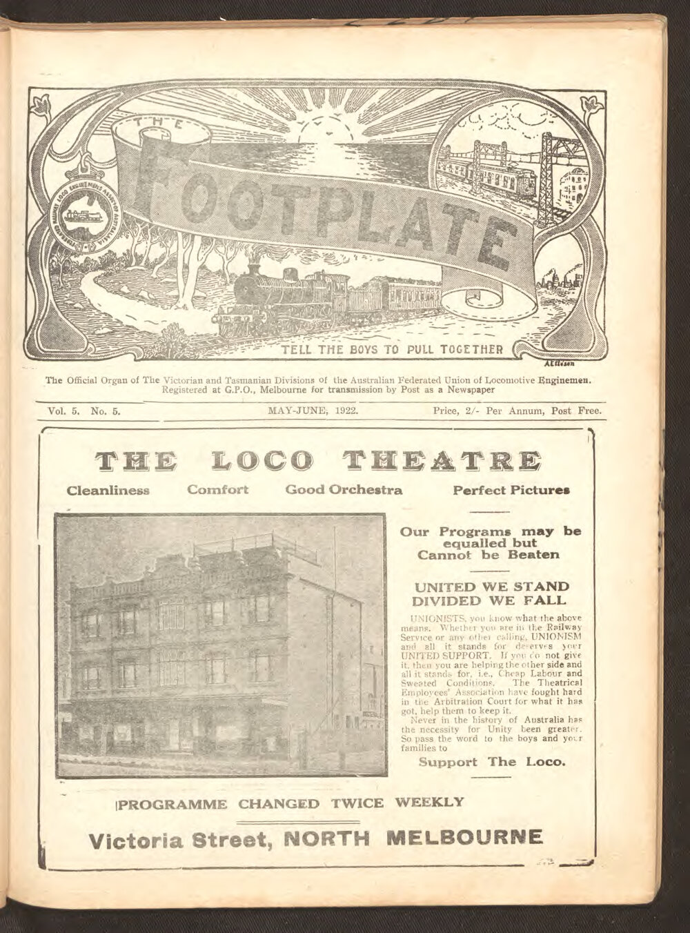 The Footplate: vol. 5, no. 5 (May-June, 1922)