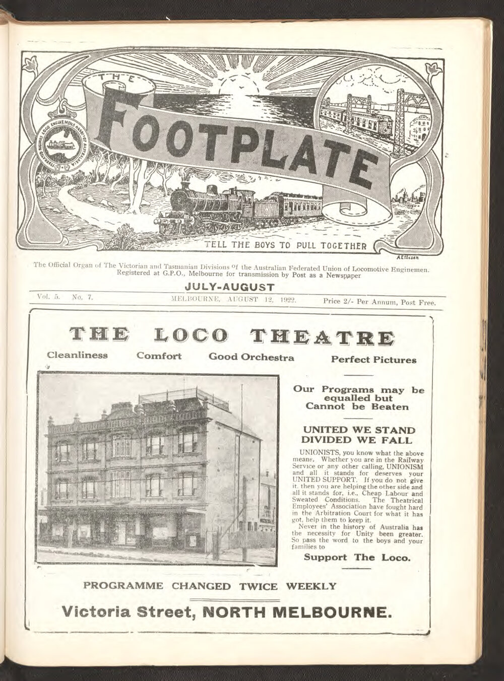 The Footplate: vol. 5, no. 7 (July-August, 1922)
