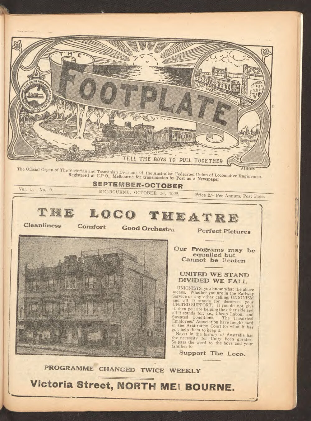 The Footplate: vol. 5, no. 9 (September-October, 1922)