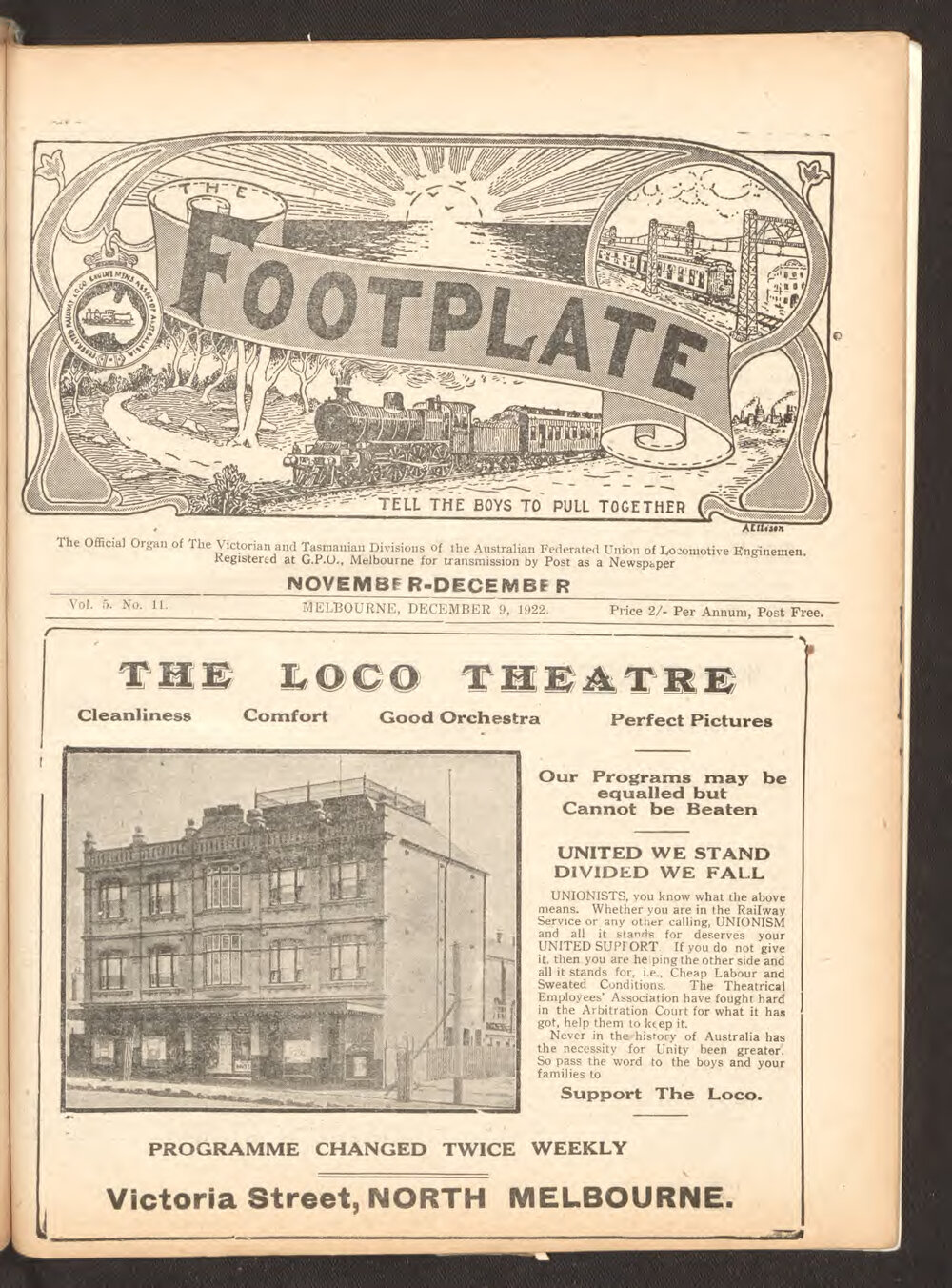 The Footplate: vol. 5, no. 11 (November-December, 1922)
