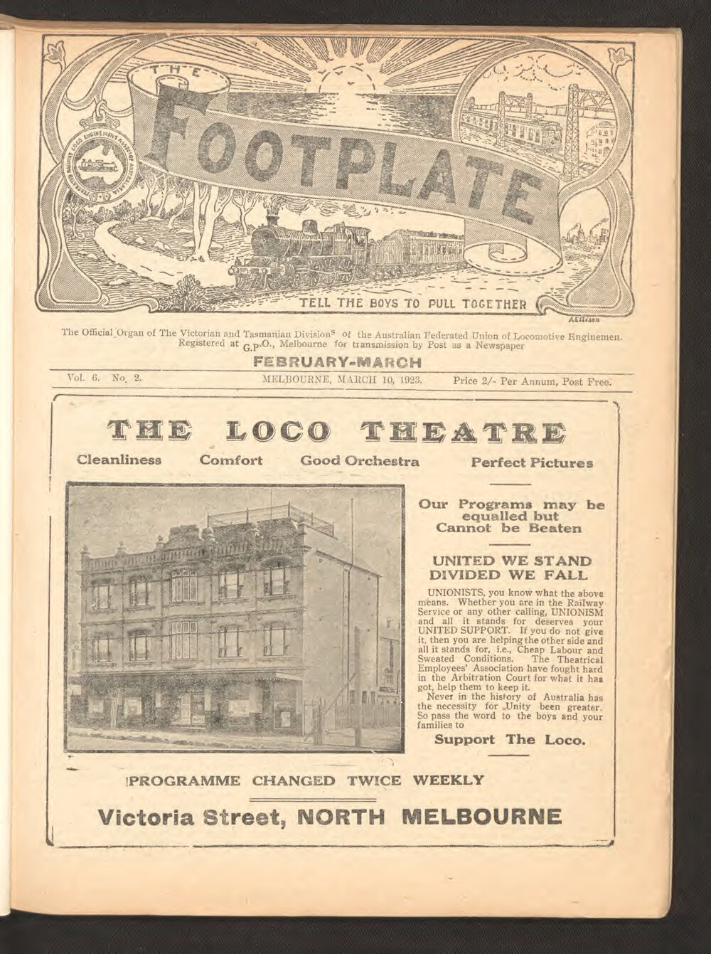 The Footplate: vol. 6, no. 2 (February-March, 1923)