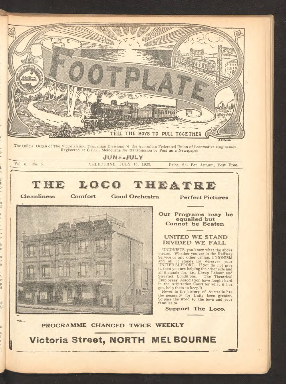 The Footplate: vol. 6, no. 6 (June-July, 1923)