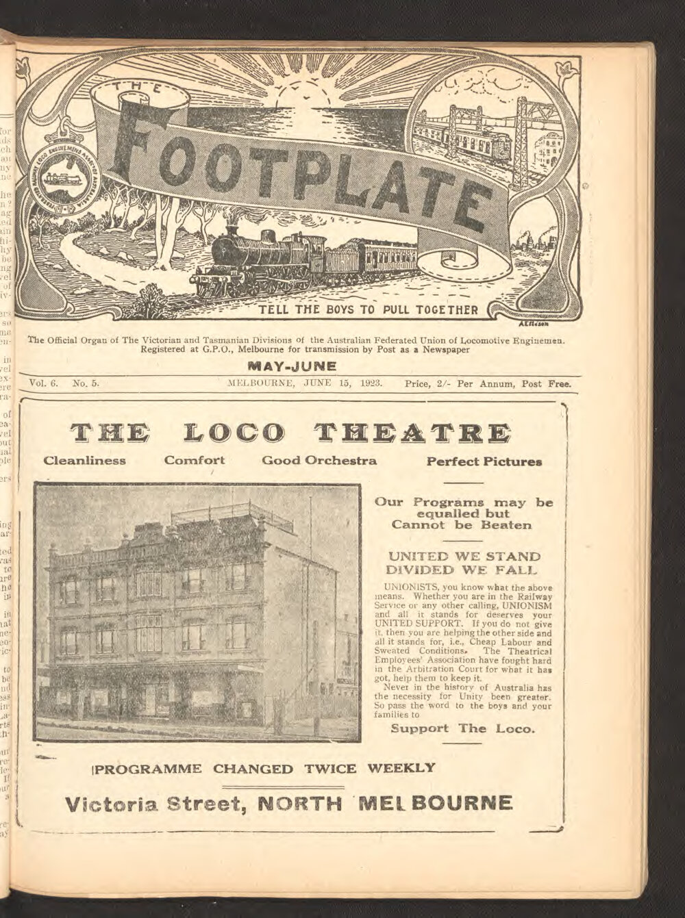 The Footplate: vol. 6, no. 5 (May-June, 1923)
