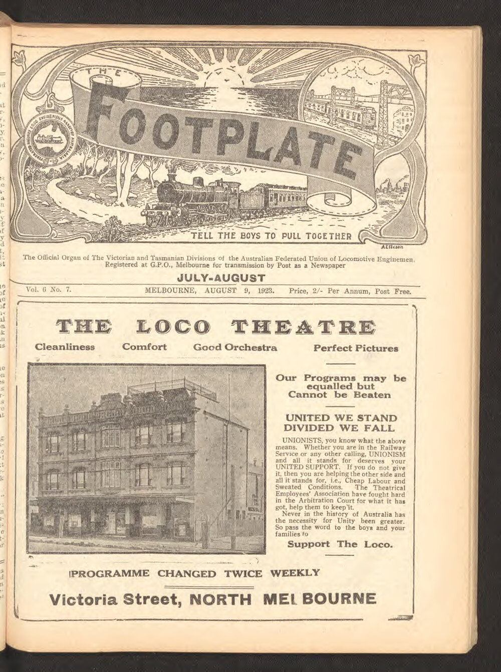 The Footplate: vol. 6, no. 7 (July-August, 1923)