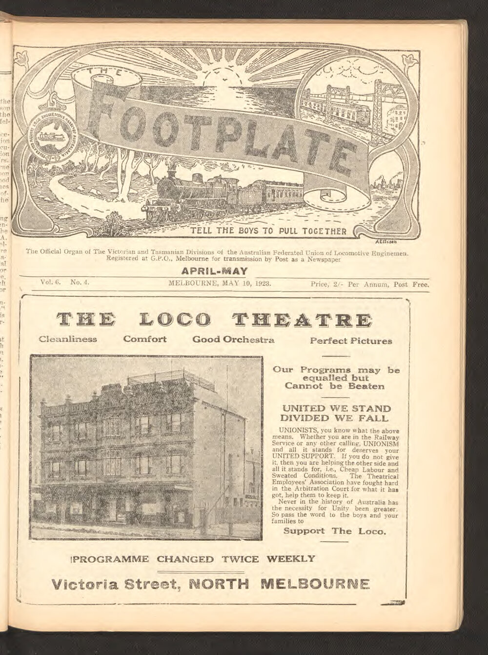 The Footplate: vol. 6, no. 4 (April-May, 1923)