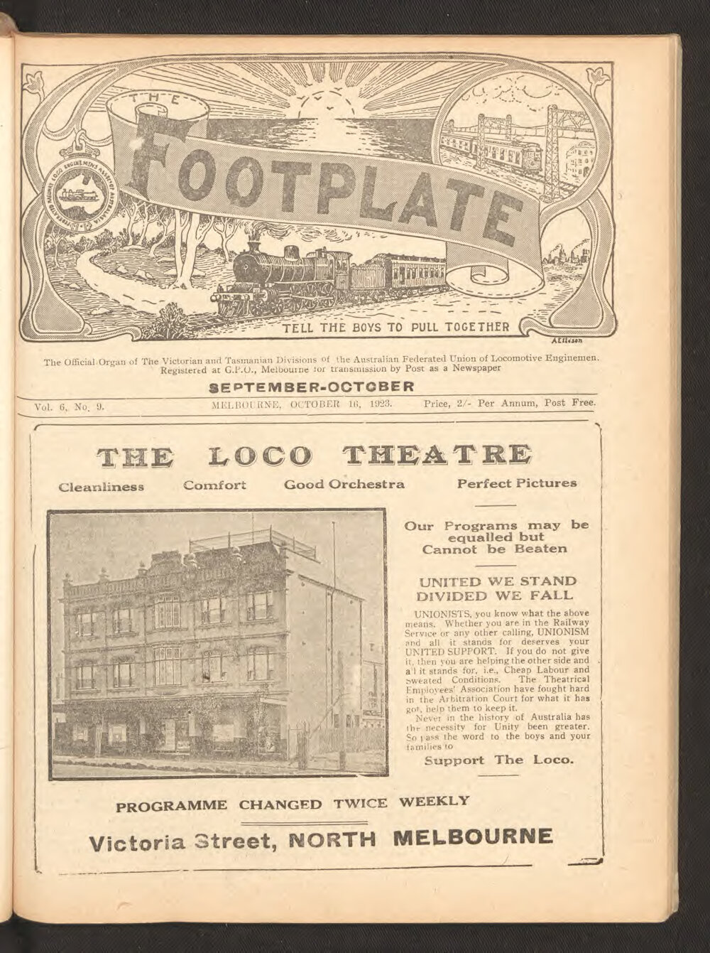 The Footplate: vol. 6, no. 9 (September-October, 1923)