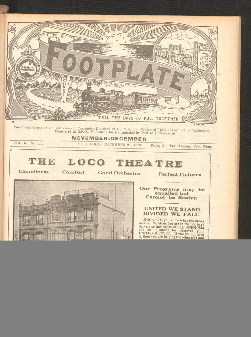 The Footplate: vol. 6, no. 11 (November-December, 1923)