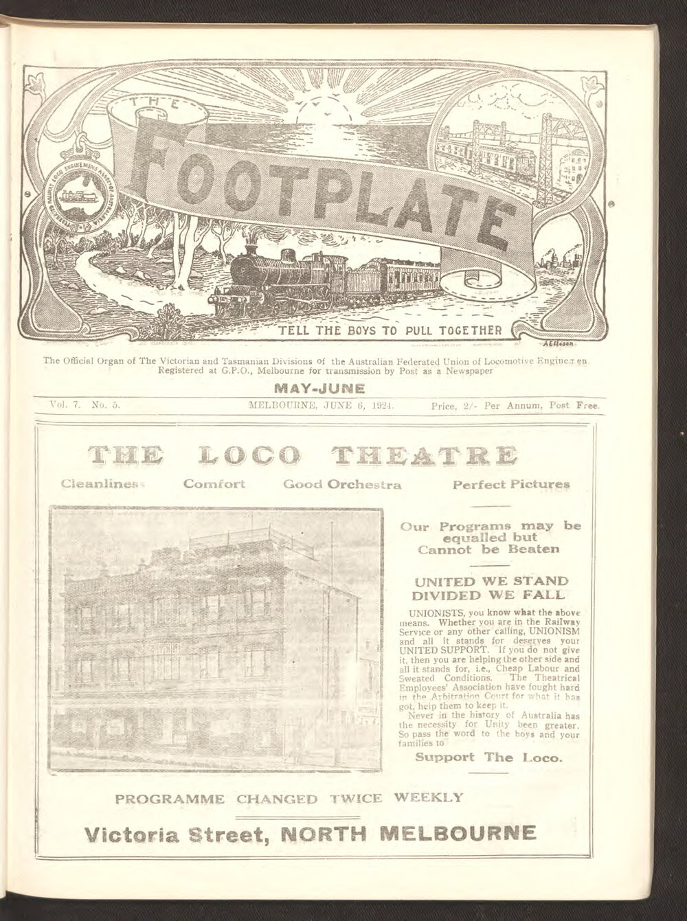 The Footplate: vol. 7, no. 5 (May-June, 1924)