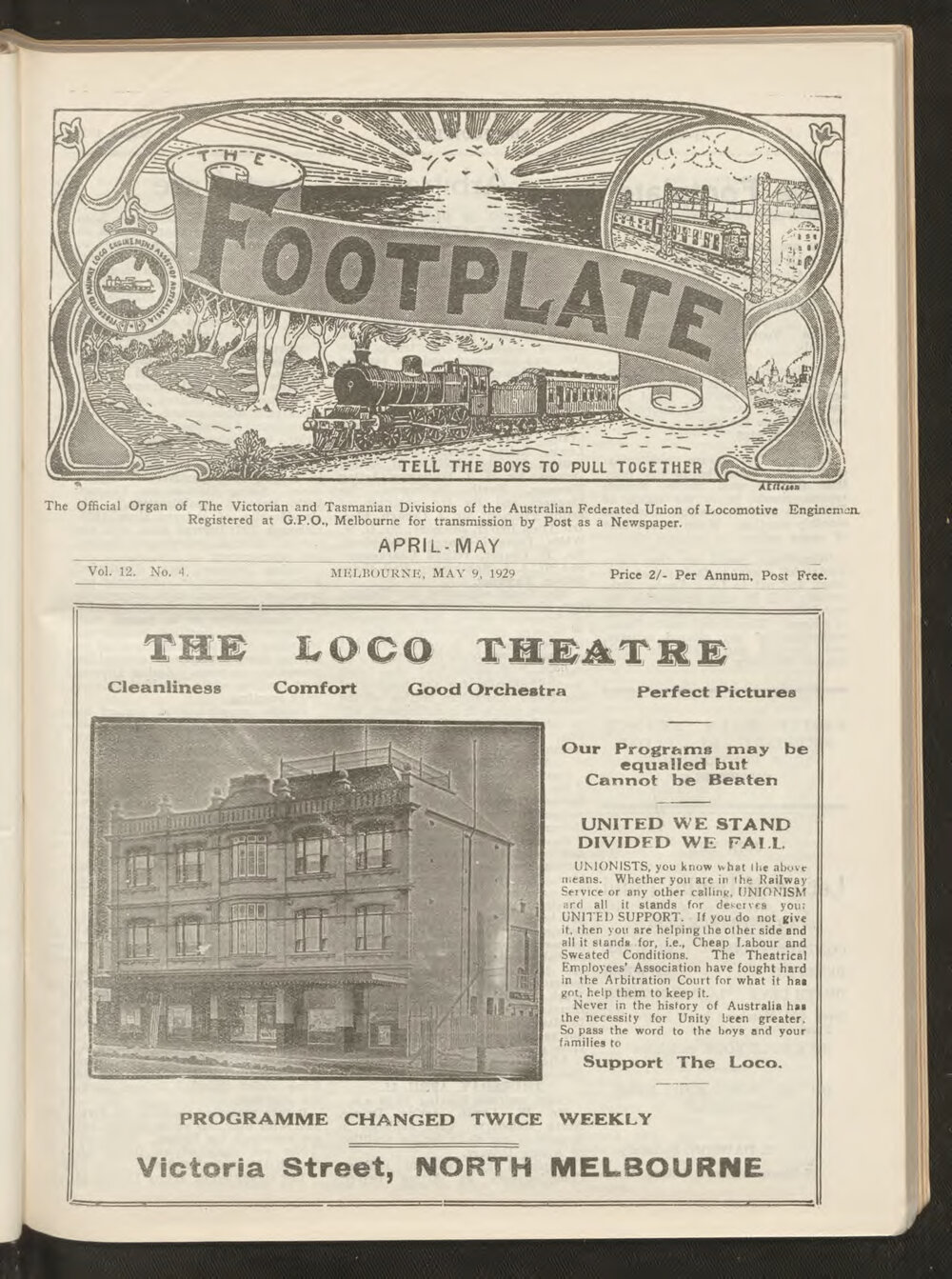 The Footplate: vol. 12, no. 4 (April-May, 1929)