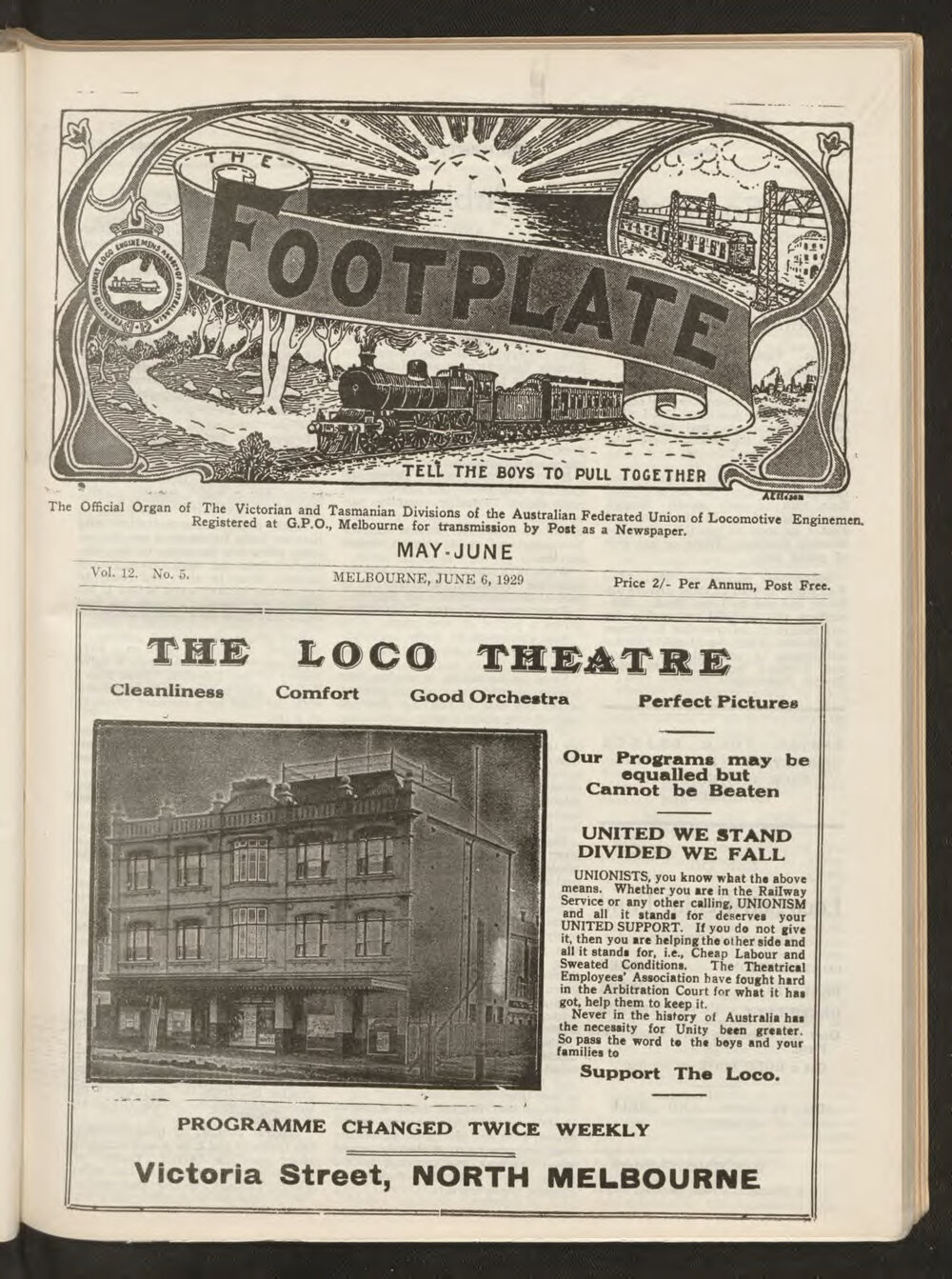 The Footplate: vol. 12, no. 5 (May-June, 1929)