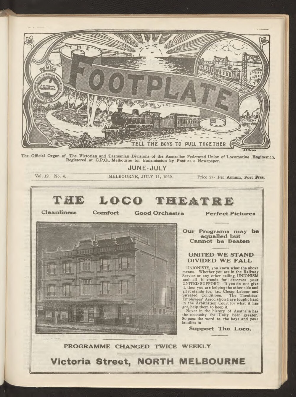 The Footplate: vol. 12, no. 6 (June-July, 1929)