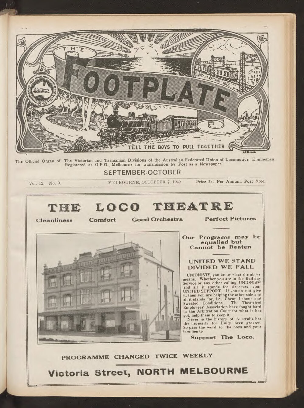The Footplate: vol. 12, no. 9 (September-October, 1929)
