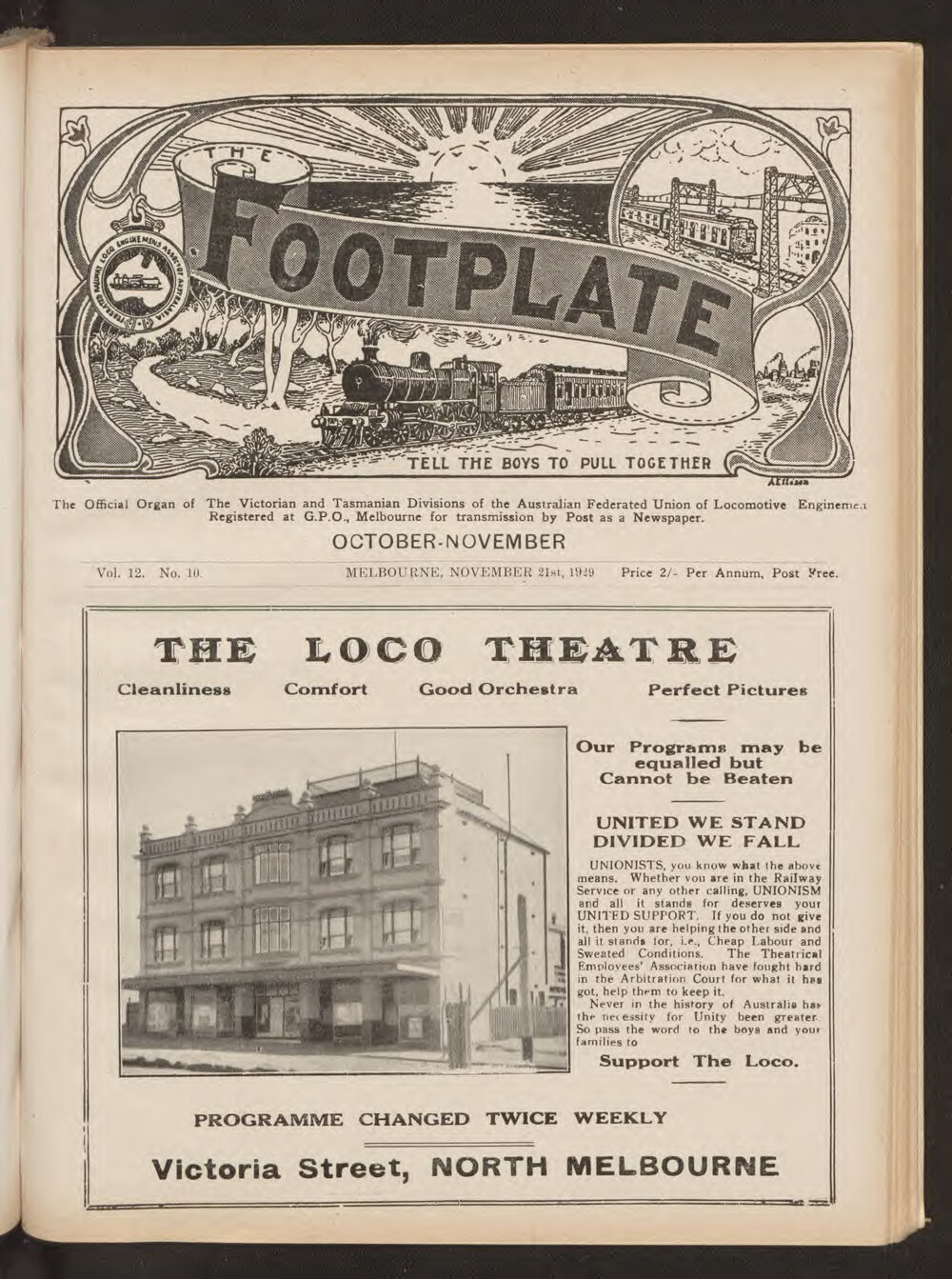 The Footplate: vol. 12, no. 10 (October-November, 1929)