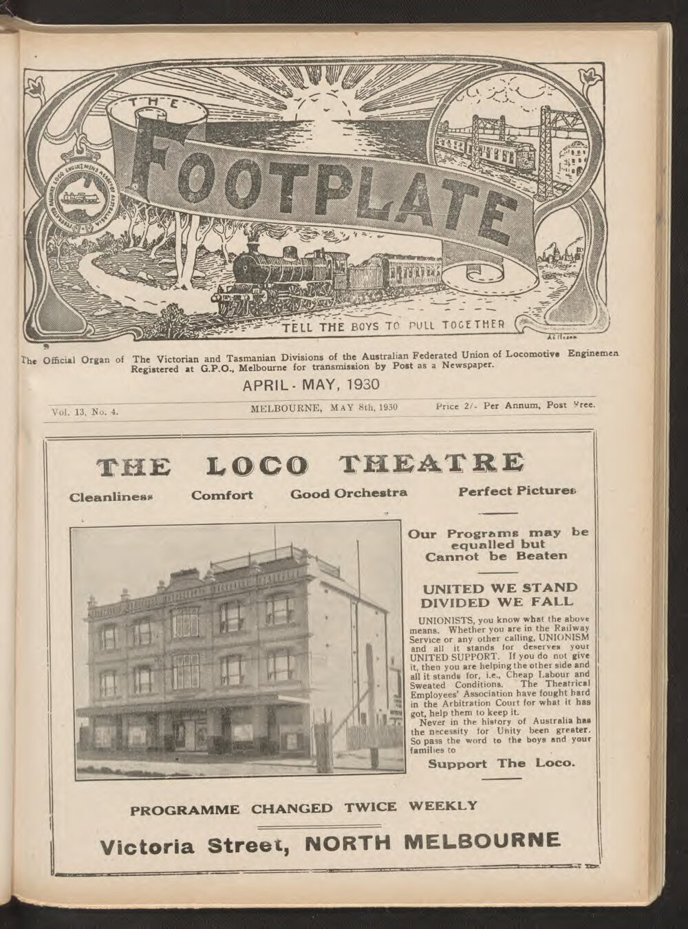 The Footplate: vol. 13, no. 4 (April-May, 1930)