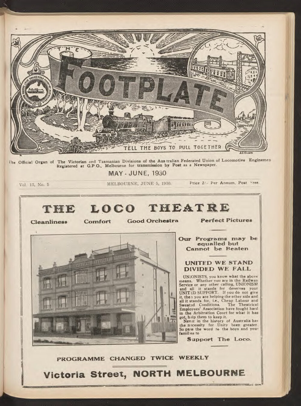 The Footplate: vol. 13, no. 5 (May-June, 1930)