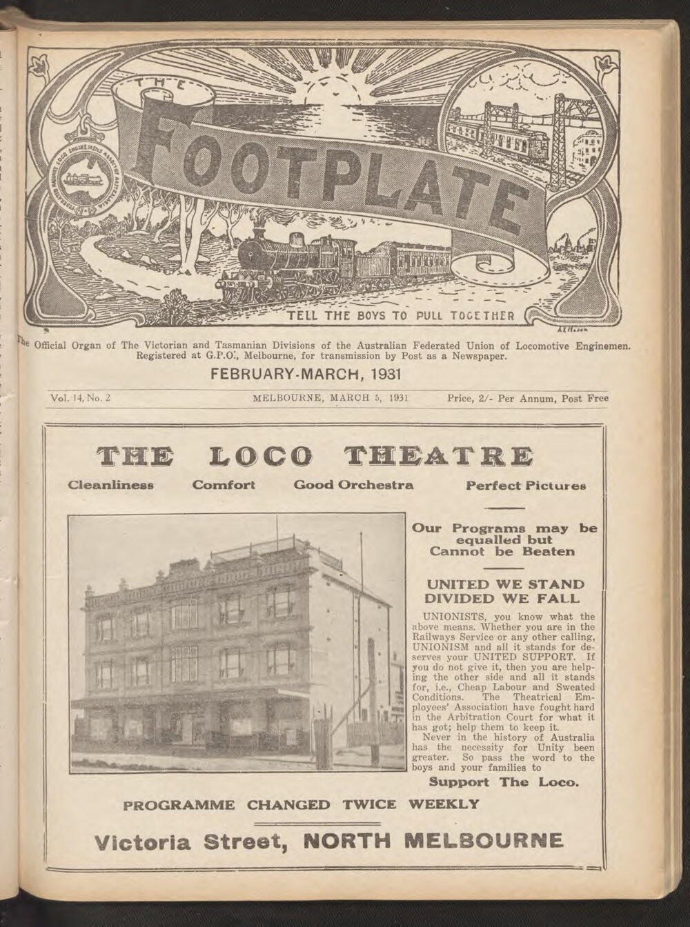 The Footplate: vol. 14, no. 2 (February-March, 1931)