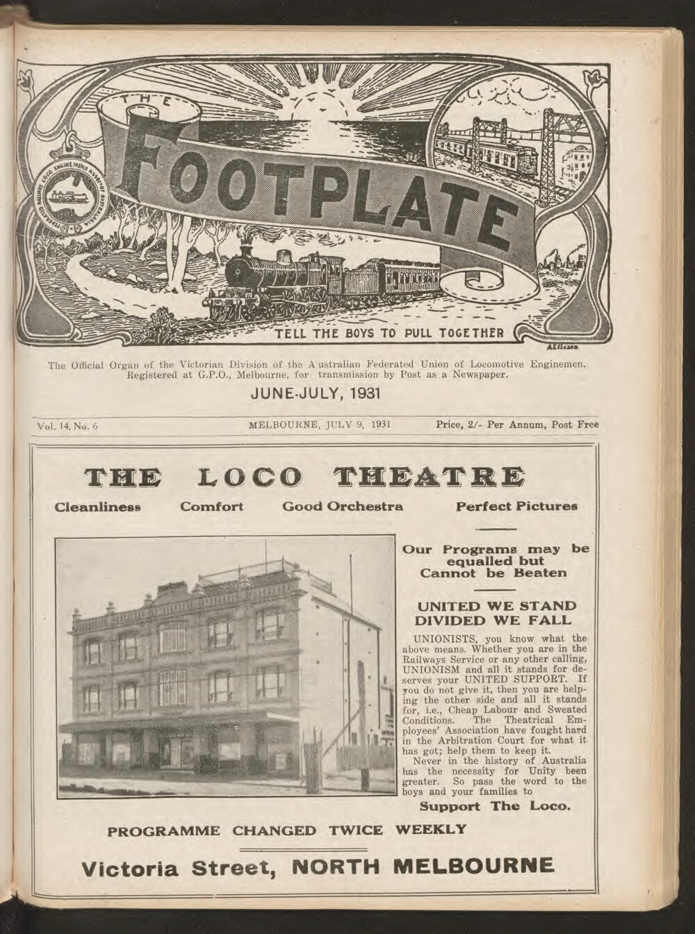 The Footplate: vol. 14, no. 6 (June-July, 1931)