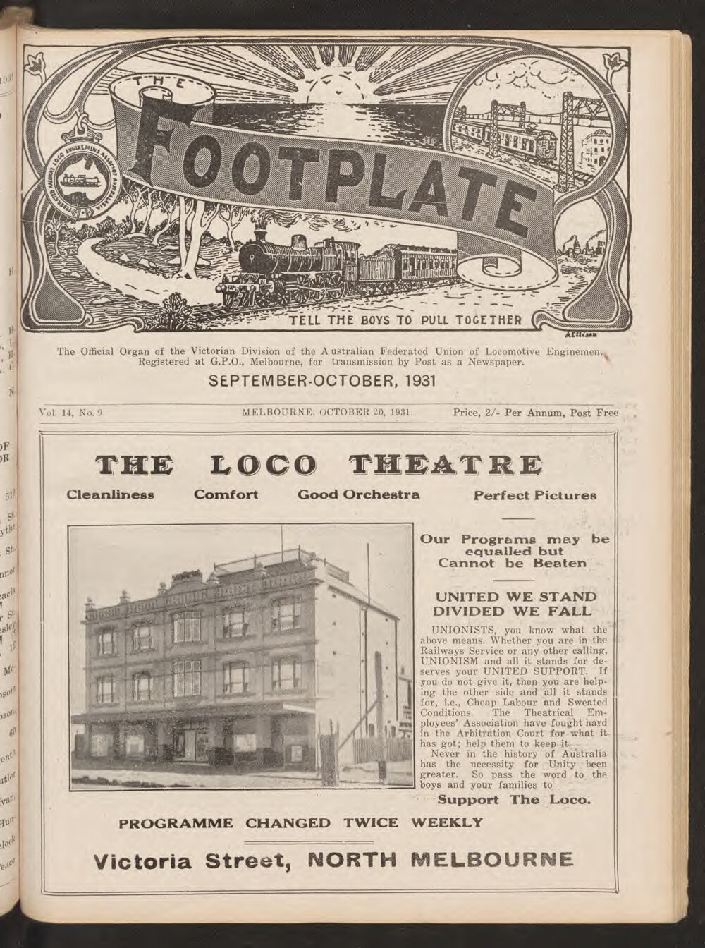 The Footplate: vol. 14, no. 9 (September-October, 1931)