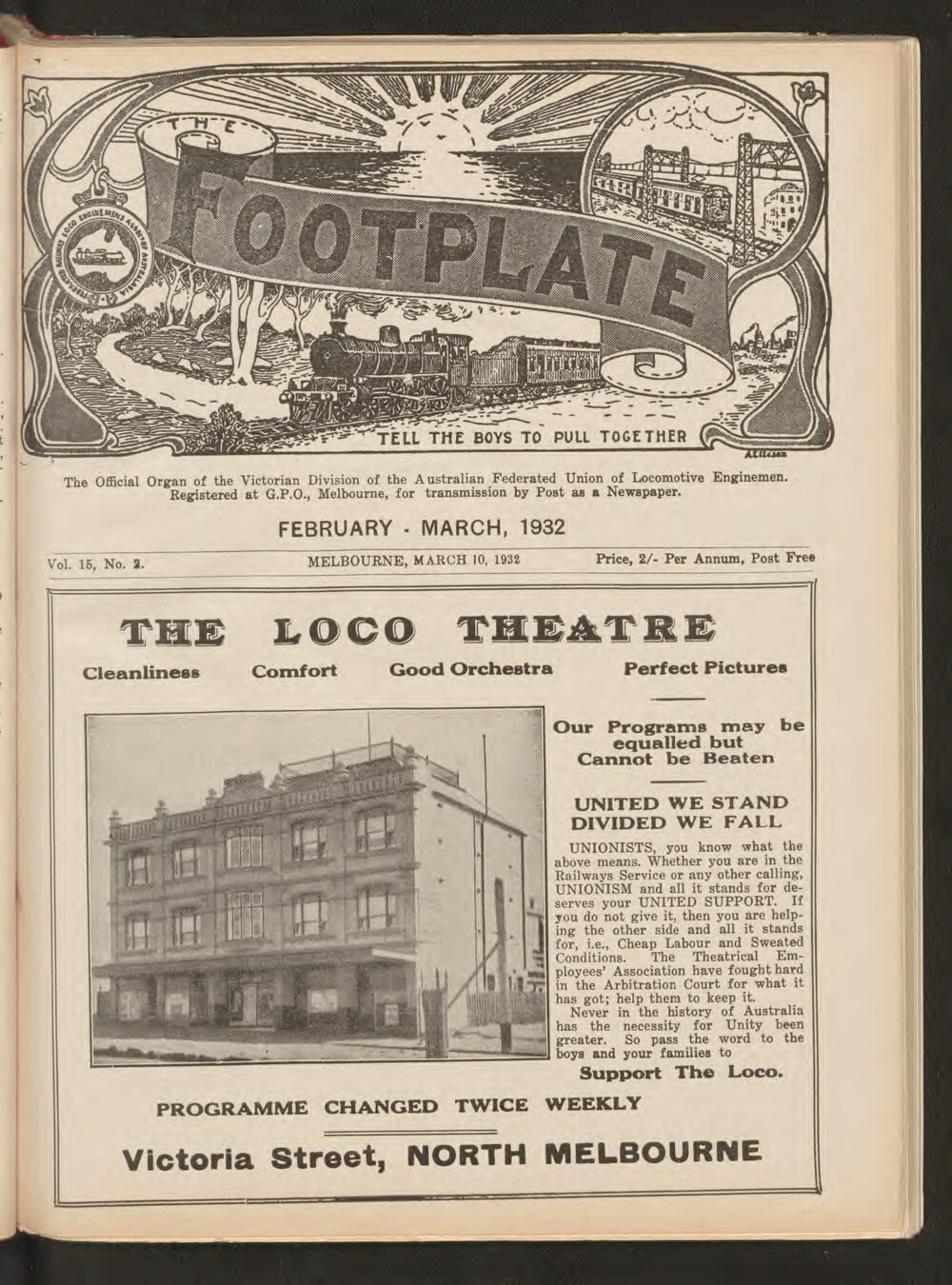 The Footplate: vol. 15, no. 2 (February-March, 1932)