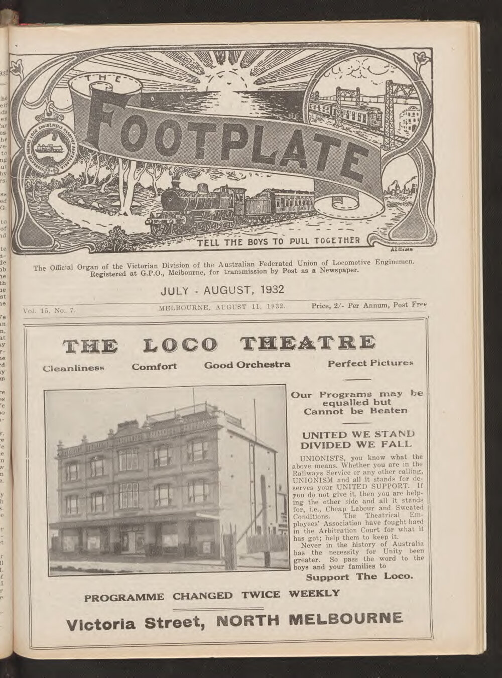 The Footplate: vol. 15, no. 7 (July-August, 1932)