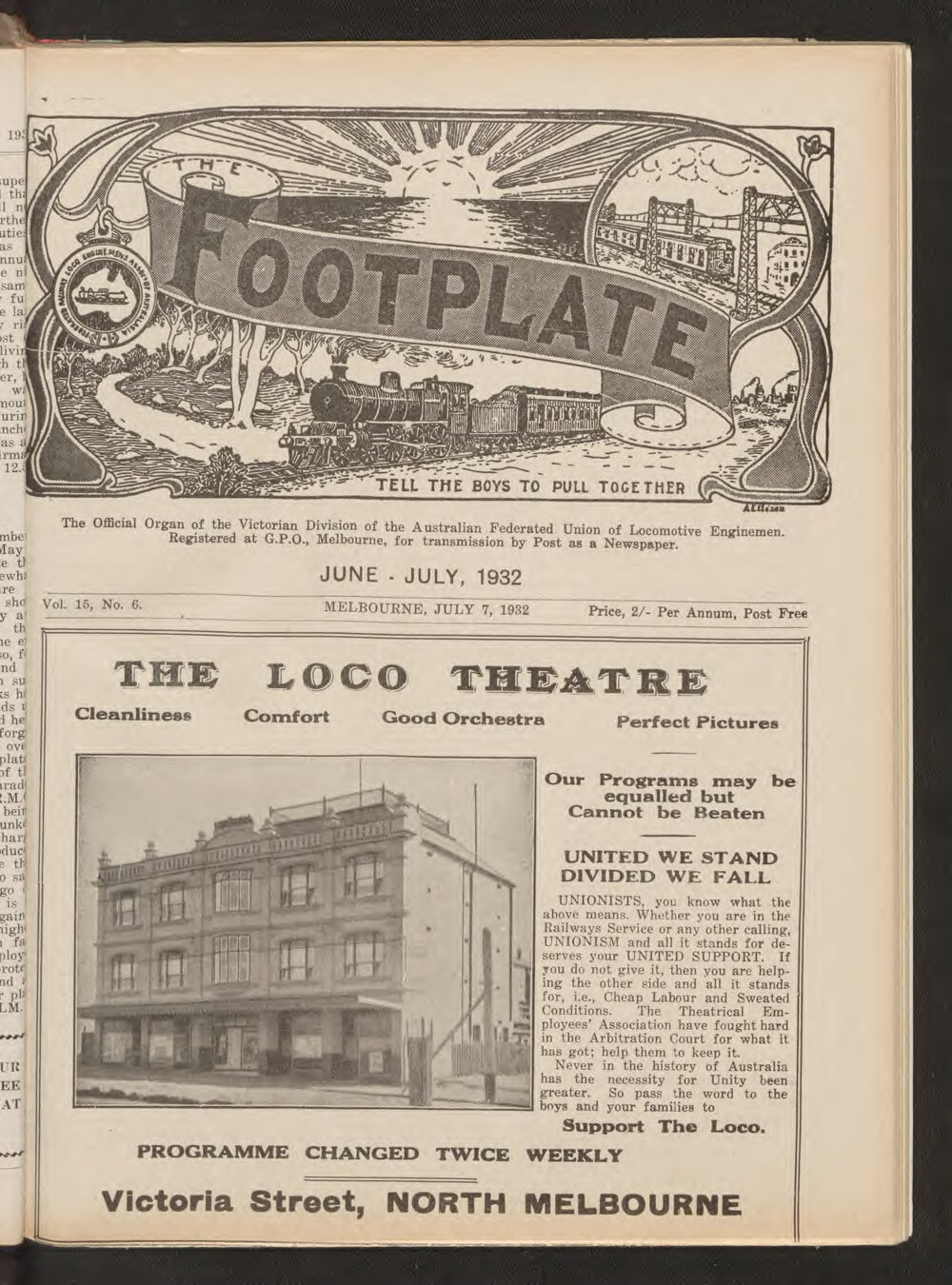 The Footplate: vol. 15, no. 6 (June-July, 1932)