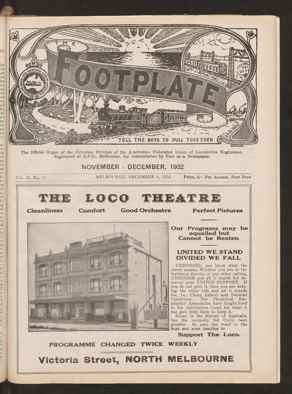 The Footplate: vol. 15, no. 11 (November-December, 1932)