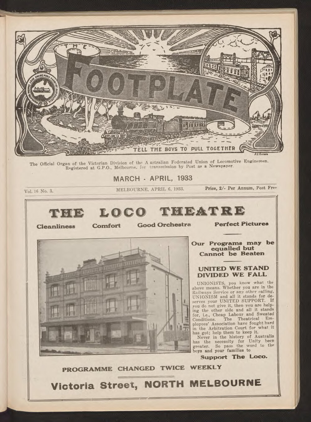 The Footplate: vol. 16, no. 3 (March-April, 1933)