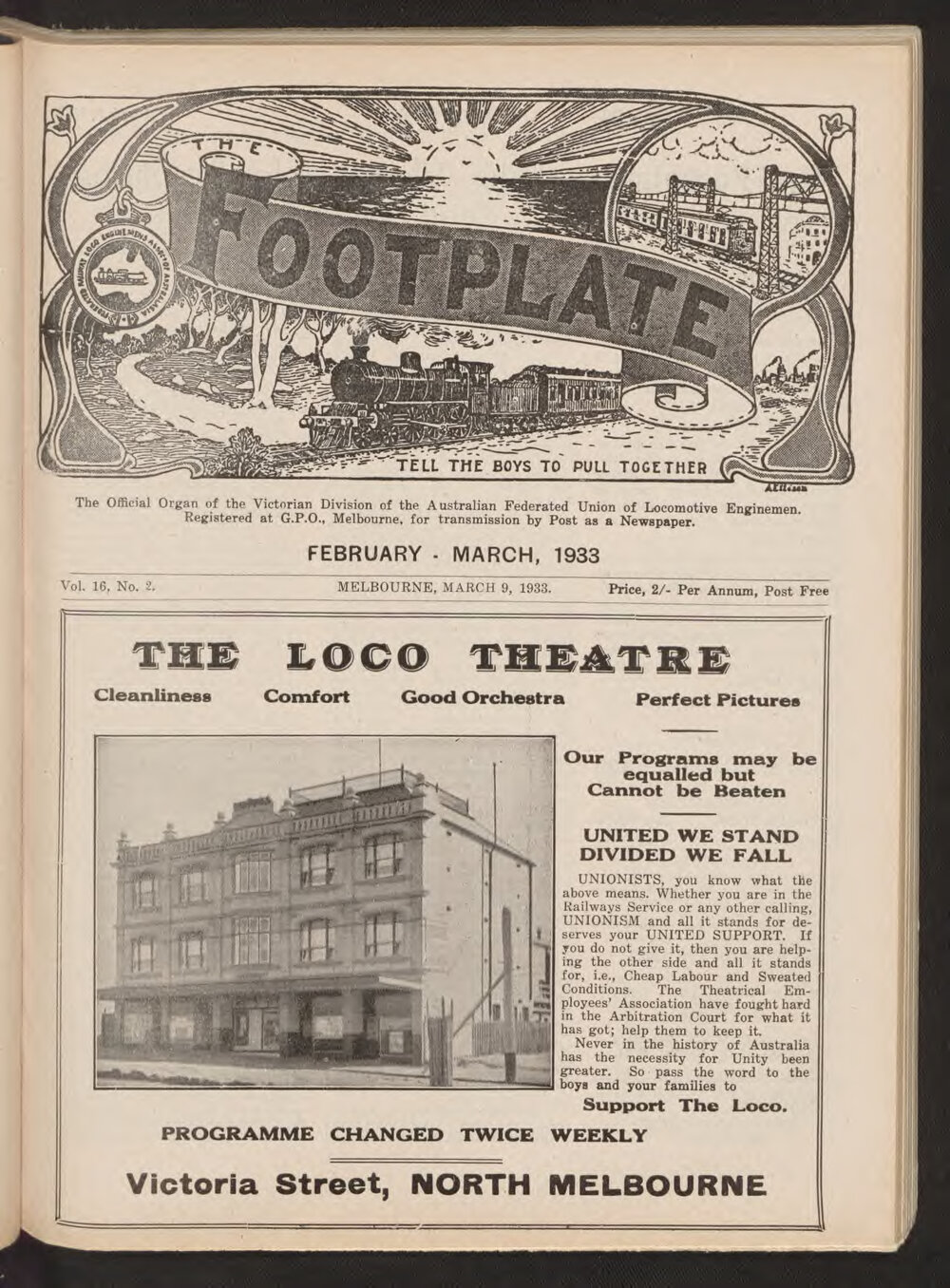 The Footplate: vol. 16, no. 2 (February-March, 1933)