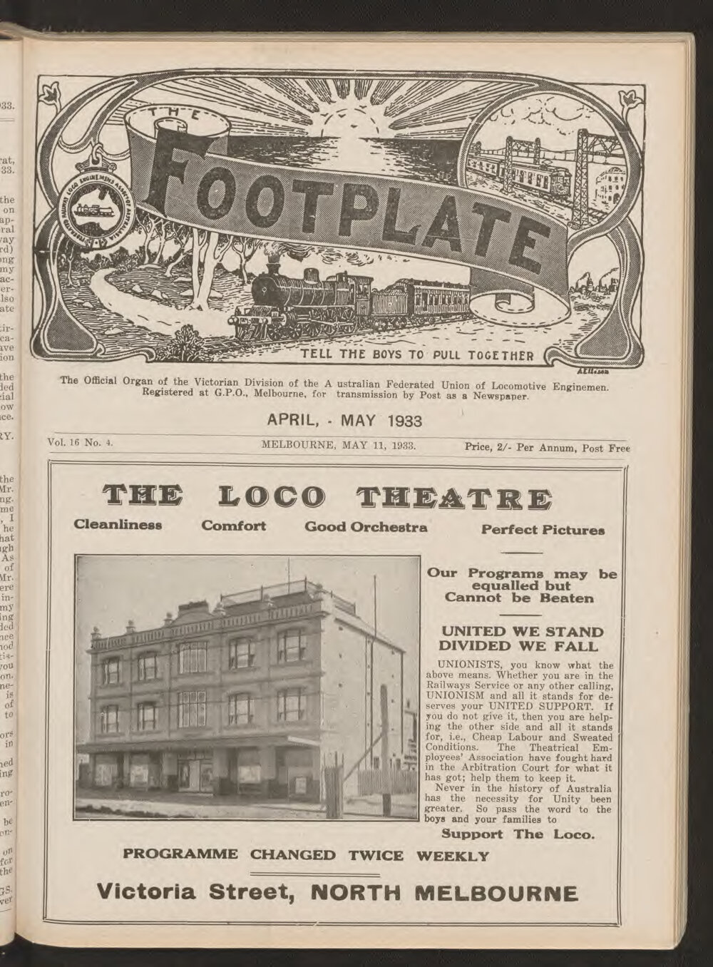 The Footplate: vol. 16, no. 4 (April-May, 1933)