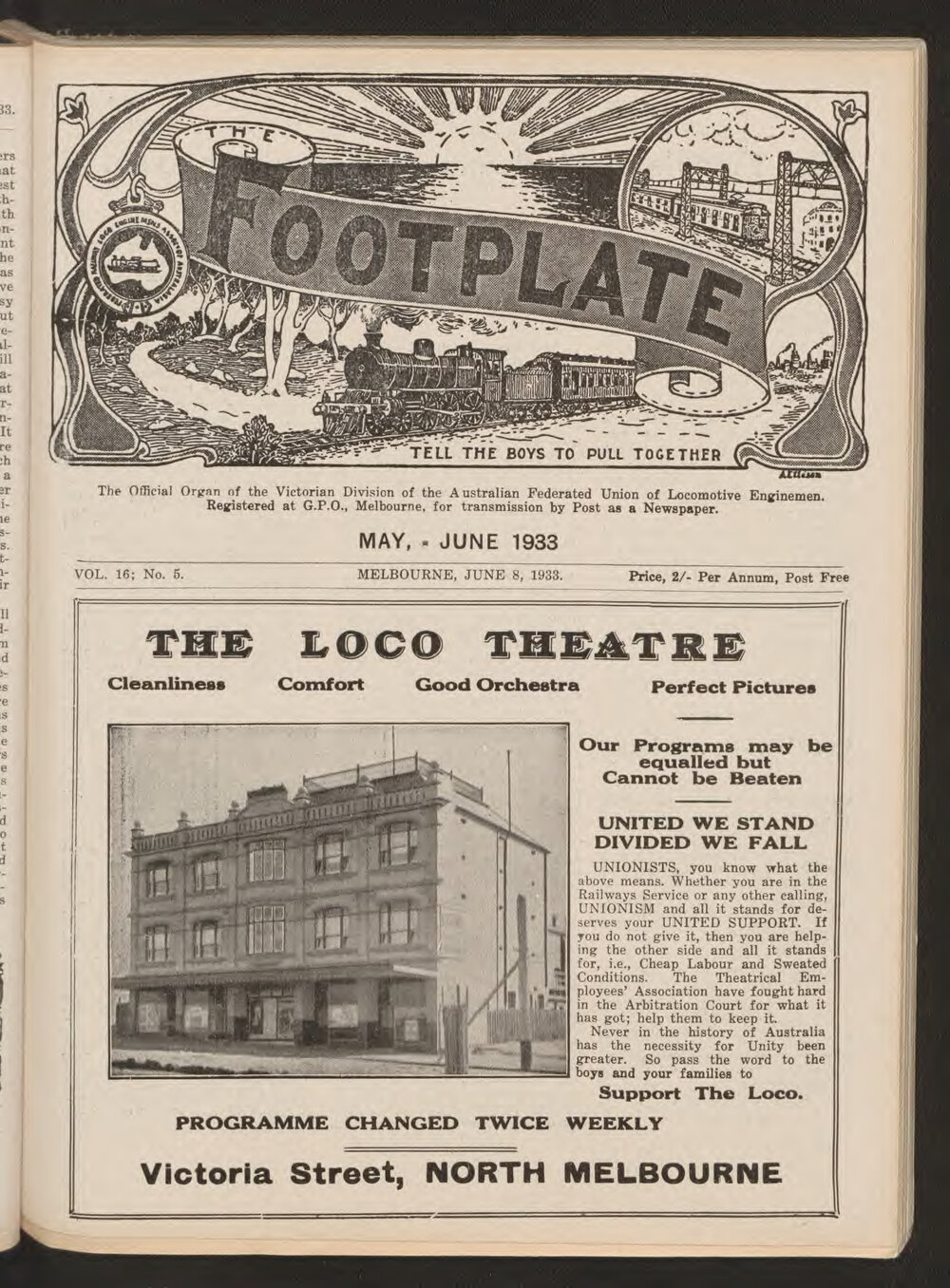 The Footplate: vol. 16, no. 5 (May-June, 1933)