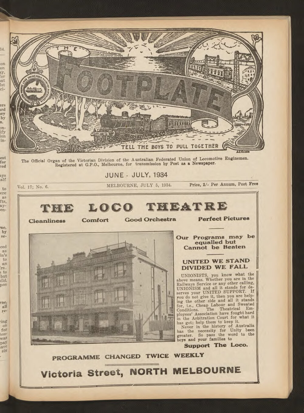 The Footplate: vol. 17, no. 6 (June-July, 1934)
