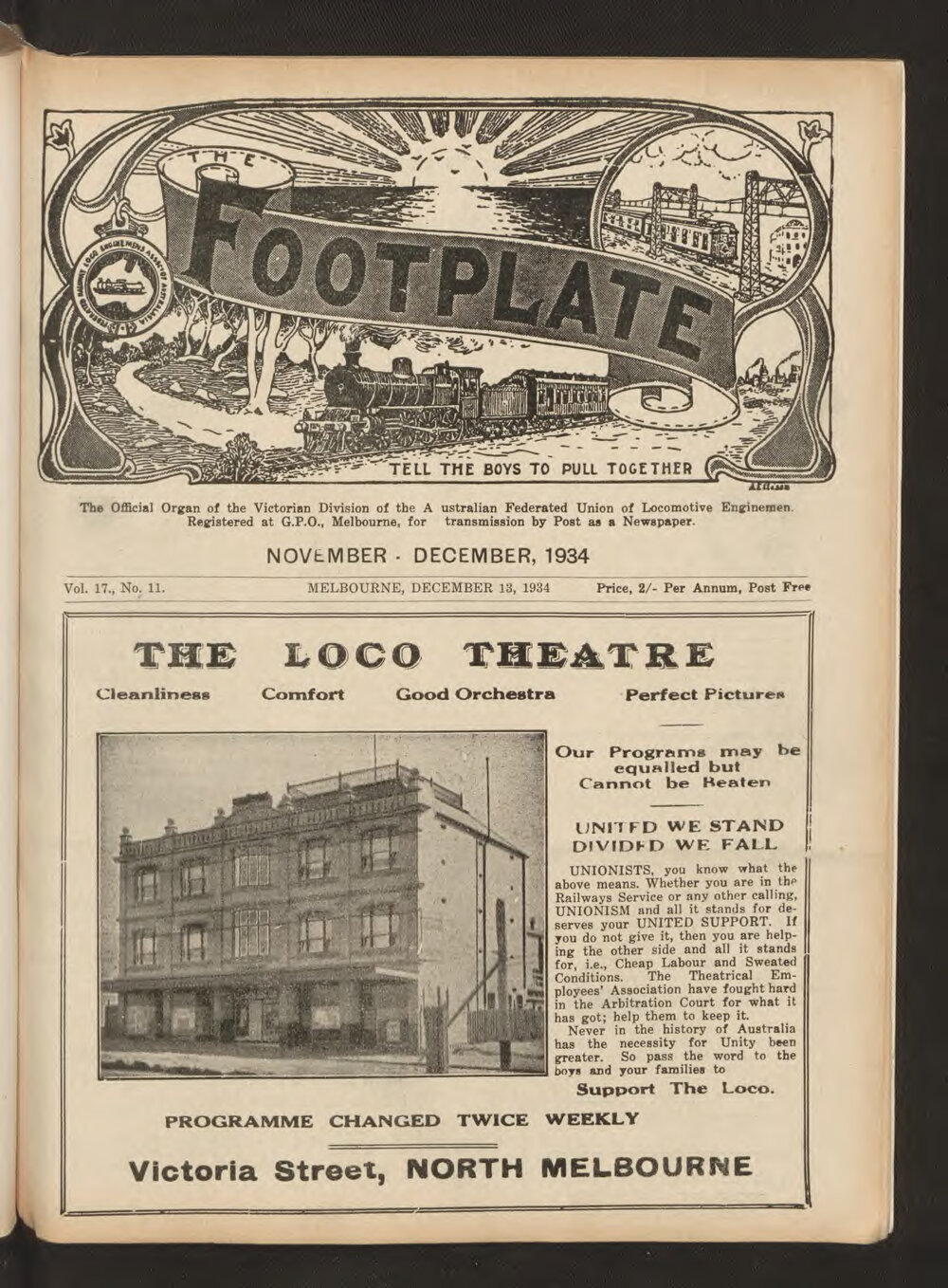 The Footplate: vol. 17, no. 11 (November-December, 1934)