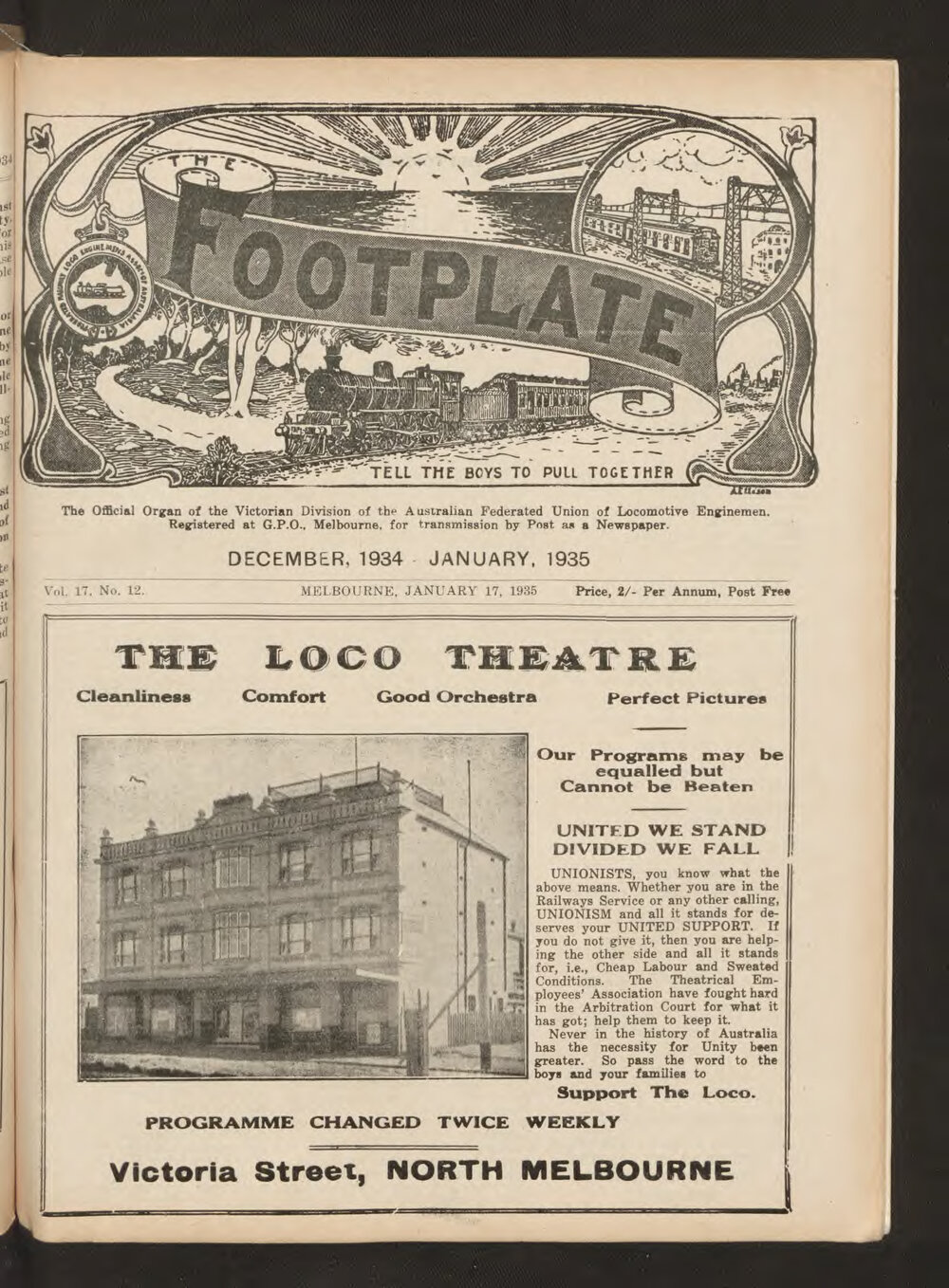 The Footplate: vol. 17, no. 12 (December-January, 1934-1935)